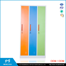 China Mingxiu Cheap Closet Locker / 3 Door Steel Cabinet Clothes Locker